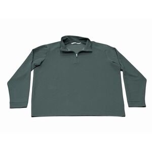 Free Fly Mens Waffle Quarter Zip Pullover Stretch Performance Green Size XXL